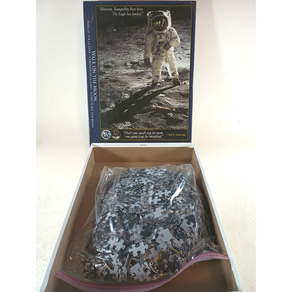 Walk On The Moon 1000 Piece Jigsaw Puzzle 19" x 27" Armstrong by Eurographics - Picture 3 of 3